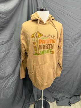 Pacific North West Graphic Hoodie Sweatshirt - Mushroom